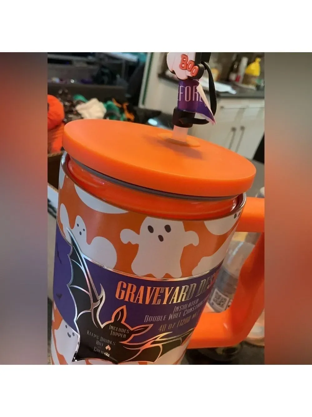 Graveyard Designs 40 ounce stainless steel hot cold tumbler